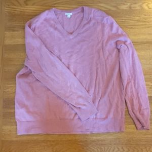 Soft Pink V-neck Sweater